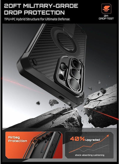 Supcase Unicorn Beetle Pro Mag 360 Full Cover Aramid Fiber / Σιλικόνης / Πλαστικό 0.2mm Μαύρο (Galaxy S26 Ultra)