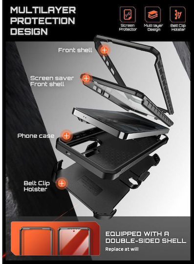 Supcase Unicorn Beetle Pro Mag 360 Full Cover Aramid Fiber / Σιλικόνης / Πλαστικό 0.2mm Μαύρο (Galaxy S26 Ultra)