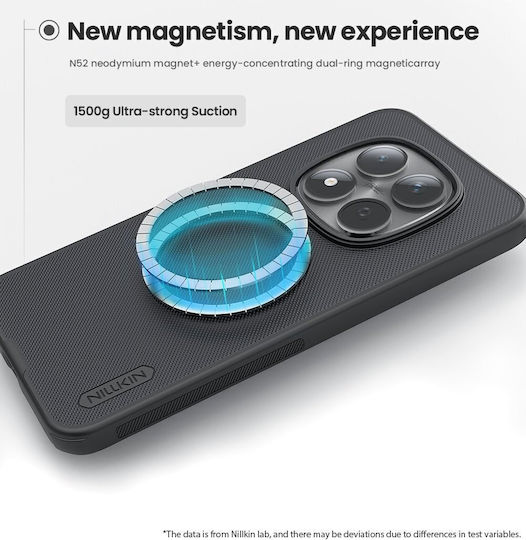 Nillkin Super Frosted PRO Magnetic Back Cover Plastic / Silicone Black (Redmi Note 15 Pro+ / Poco M8 Pro)