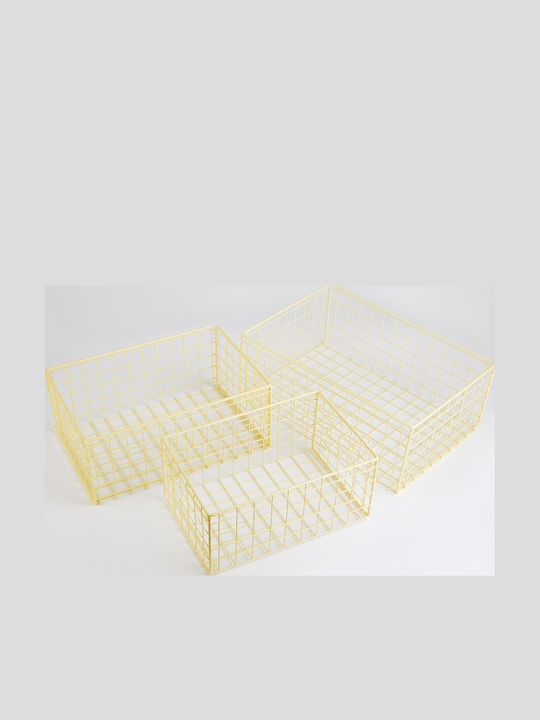 Butlers Coș de Depozitare Galben 26x17cm 1buc