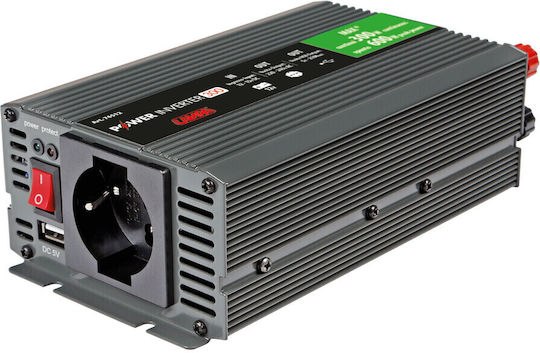 Lampa Power Invertor Auto 600W pentru Convertirea 12V DC în 220V AC cu 1xUSB