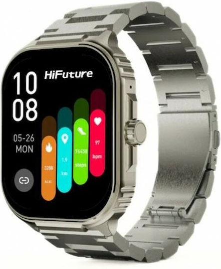HiFuture Ultra3 Pro Ceas Inteligent Din Oțel Inoxidabil Argintiu