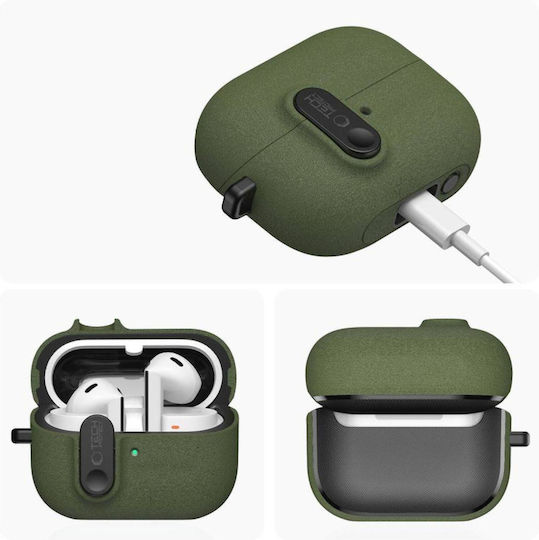 Tech-Protect Slim Hook Hülle Kunststoff mit Haken in Grün Farbe für Samsung Galaxy Buds 3 / 3 FE / 3 Pro