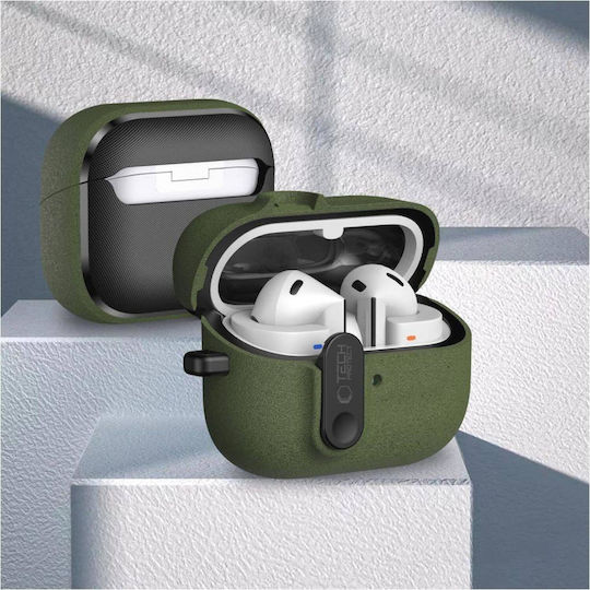 Tech-Protect Slim Hook Hülle Kunststoff mit Haken in Grün Farbe für Samsung Galaxy Buds 3 / 3 FE / 3 Pro