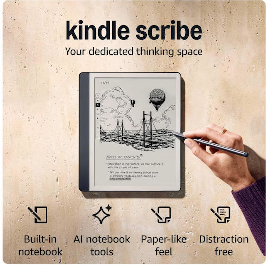 Amazon Kindle Scribe (2024) 10.2" (16GB) with Premium Pen Tungsten Gray