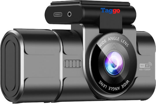 Taggo Σετ Κάμερα DVR Αυτοκινήτου 4K με Οθόνη Wi-Fi & Κάμερα Οπισθοπορείας