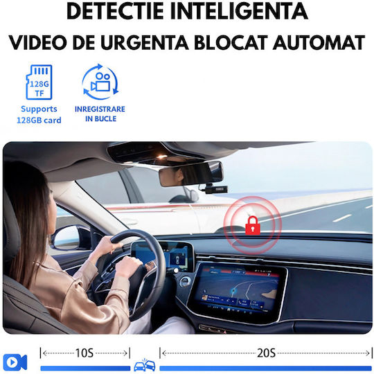 Taggo Σετ Κάμερα DVR Αυτοκινήτου 4K με Οθόνη Wi-Fi & Κάμερα Οπισθοπορείας