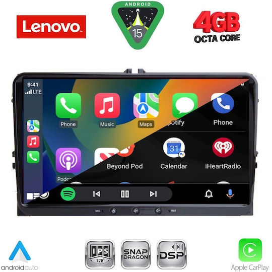 Lenovo Auto-Audiosystem 2004-2016 (Bluetooth/USB/WiFi/GPS/Apple-Carplay/Android-Auto) mit Touchscreen 9"