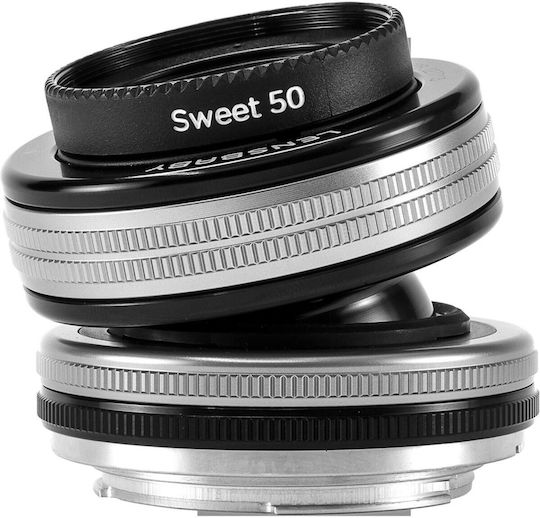 Lensbaby Пълен кадър Фотообектив Composer Pro II with Sweet 50 Optic Стандартен / Преместване по наклон за Канон РФ Монтаж Черен
