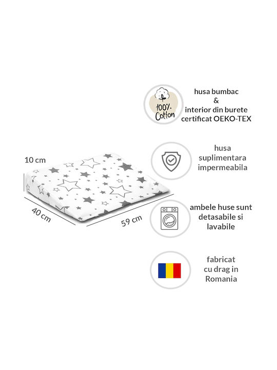 Kidizi Pernă pentru bebeluși pentru întoarcerea pe spate All Pink 59x40buc