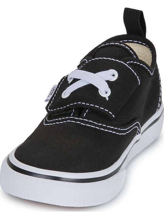 Authentic Elastic Kids Sneakers with Hoop & Loop Closure Black