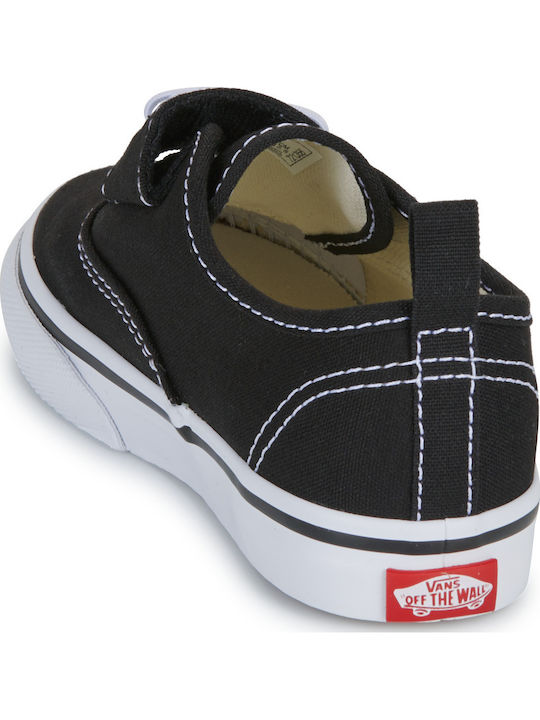Authentic Elastic Kids Sneakers with Hoop & Loop Closure Black