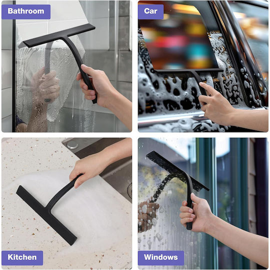 Racletă Universală Pentru Curățarea Geamurilor Kincmax 23 X 21.5 X 1.8 Cm Suport Montare Mărimea S Oțel Negru