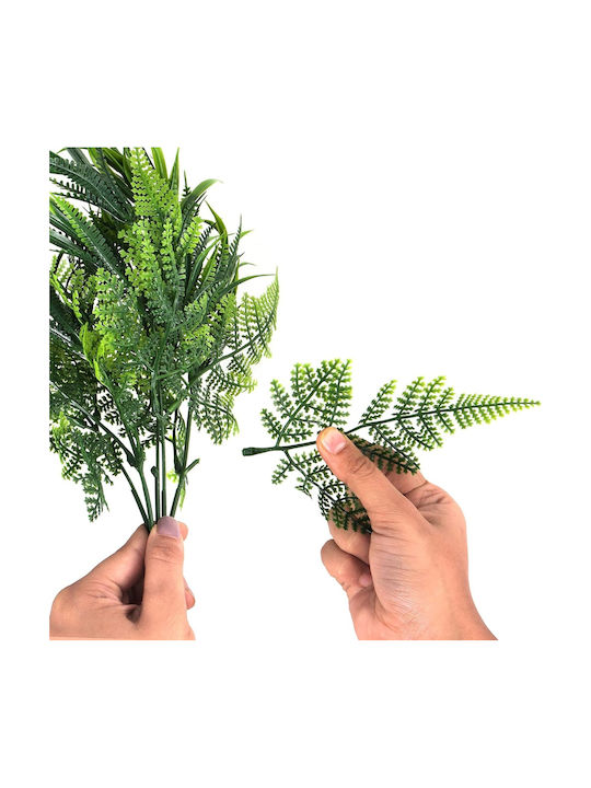 Set 6 Belle Vous Plante Artificiale 35 × 29 Cm Frunze De Ferigă Aspect Natural Material Plastic Rezistent La UV Decorațiune Interioară Exterioară Verde