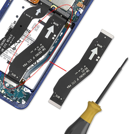 Clappio Cablu Conector Principal Placă De Bază Galaxy S25 Plus Cablu Flexibil Negru