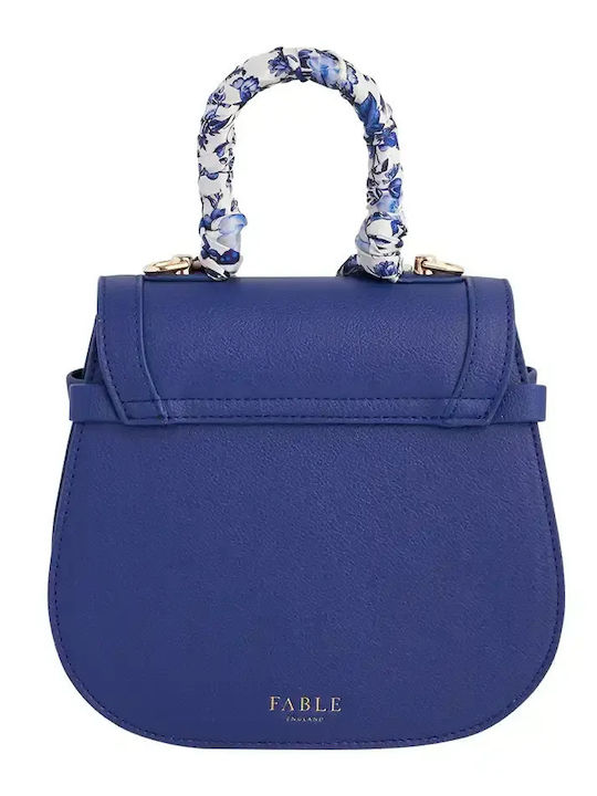 Leder Damentasche Schultertasche Blau