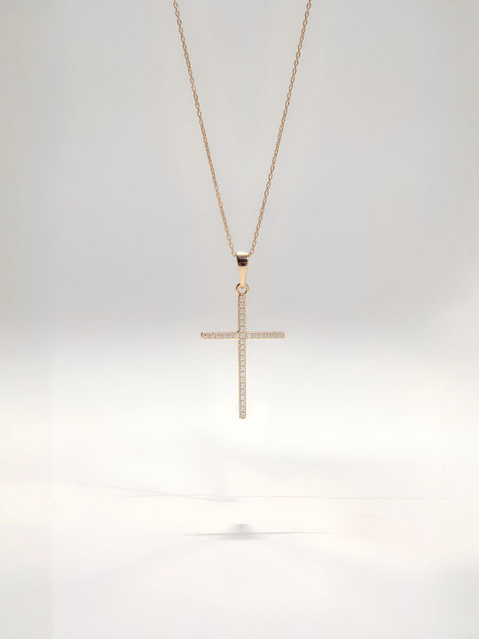 Chrysothemiss Damen Rosé Vergoldet Kreuz