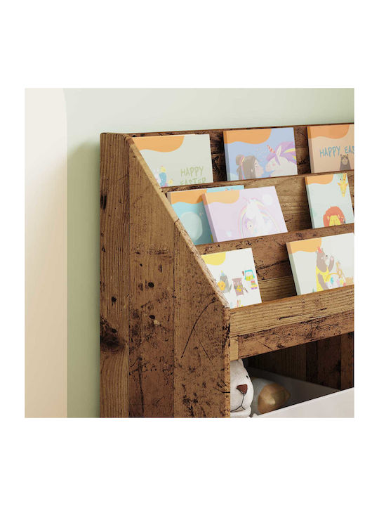 Kids Wooden Bookcase Brown 72.5x29.5x69cm