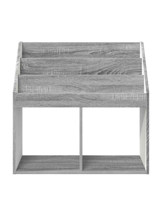 Kids Wooden Bookcase Gray 72.5x29.5x69cm