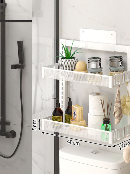 Inco An der Wand montiert Badezimmerregal Metallisch 40x17x43cm Gray