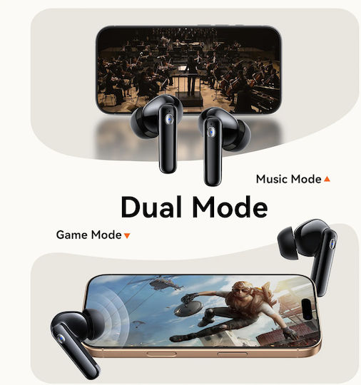 Joyroom JR-BB3 In-ear Bluetooth Handsfree Ακουστικά με Αντοχή στον Ιδρώτα και Θήκη Φόρτισης Μαύρα