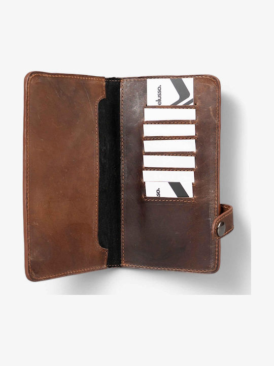 Leather Women's Wallet Travel Brown