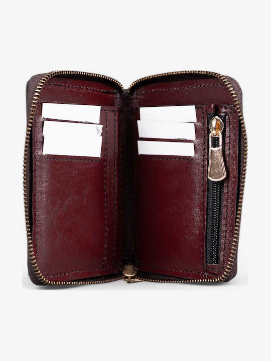 Small Leather Women's Wallet Classic Burgundy