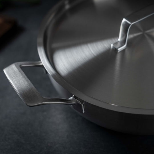 Kuhn Rikon Culinary Fiveply Wok Stainless Steel with Lid Ceramic Coating 28cm