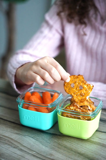 Melii Lunchbox Glas Blau 3Stück