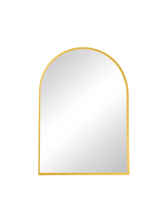 Pakketo Mirrory Wall Mirror with Gold Metallic Frame 80x50cm 1pcs