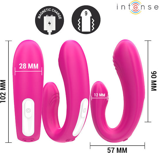 Intense Janet Dual Dublu Vibrator cu Telecomandă 10.2cm Roz