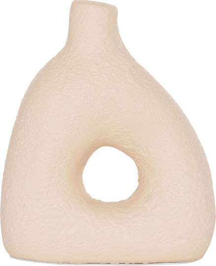 HomeMarkt Decorative Ceramic Vase Decant Orange 6.5x6.5xH17cm HM4667.02M
