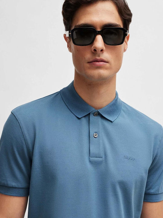 Pallas Polo Bluza Tricou Cu Mânecă Scurtă Albastră