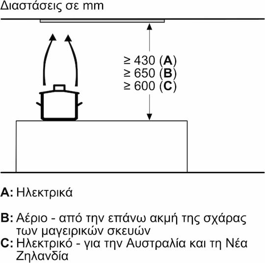 Neff Μηχανισμός Απορρόφησης 60cm Μαύρος με Wi-Fi