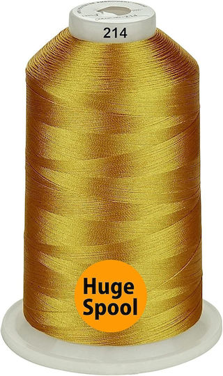 Embroidery Thread Set 3 Spools 5000 M Shades Gold