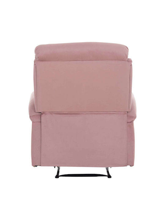 Πολυθρόνα Relax με Υποπόδιο Βελούδινη Ροζ 85x90x100cm