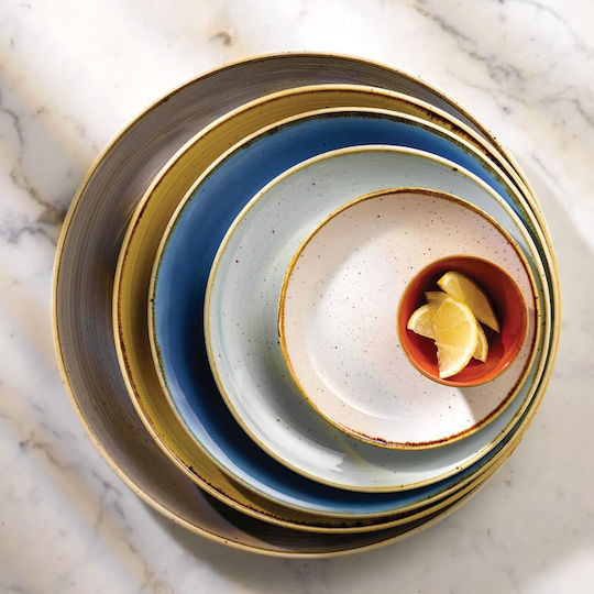 Churchill 1795 Plate Shallow made of Porcelain Blue 28.8cm 6pcs