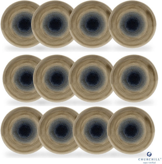 Churchill 1795 Plate Shallow made of Porcelain Gold 21.7cm 12pcs