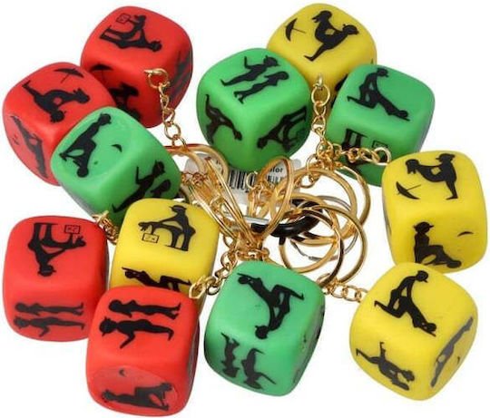 Diablo Picante Red Dice Keychain Poses
