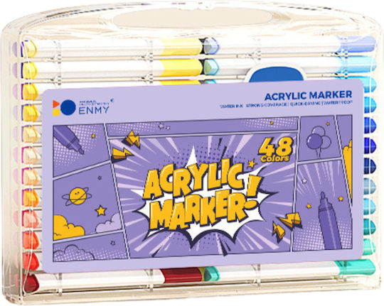 Inco Acrylic Markers Multicolor 48pcs