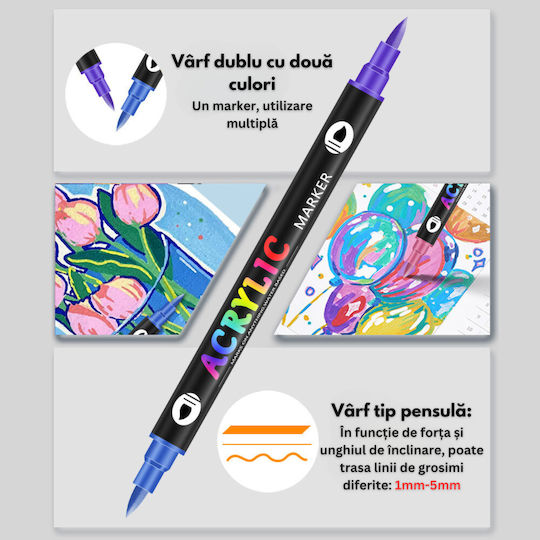 Qova Acrylmarker Multicolor 60Stück
