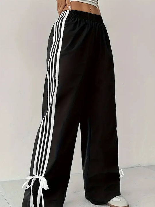 Hohe Taille Jogginghose Ausgestellt Black