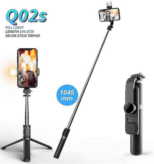 Alista Home Selfie Stick Trepied Pentru Telefoane Mobile Bluetooth Cu Lumină Gri