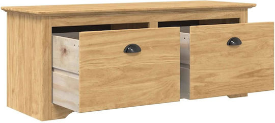 Entry Furniture with Bench Honey Brown 118x40x50cm