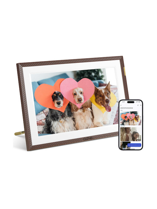 Qova D15 Wifi Digital Photo Frame 15.6 Inch Ips Hd Screen 32gb Memory Touchscreen 128gb Card Support Photo Video Playback Remote Control Via App Ips Hd 1920x1080 Touch Screen Speaker