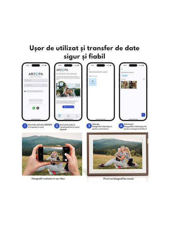 Qova D15 Wifi Ramă Foto Digitală 15,6 Inch Ecran Ips Hd Rezoluție 1920x1080 Memorie 32gb Ecran Tactil Card 128gb Suport Redare Foto Video Control De La Distanță Prin Aplicație Difuzor