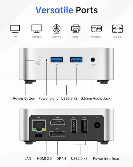 Acemagic Mini PC (N-Series N95/12GB DDR5/256GB SSD/W11 Pro)