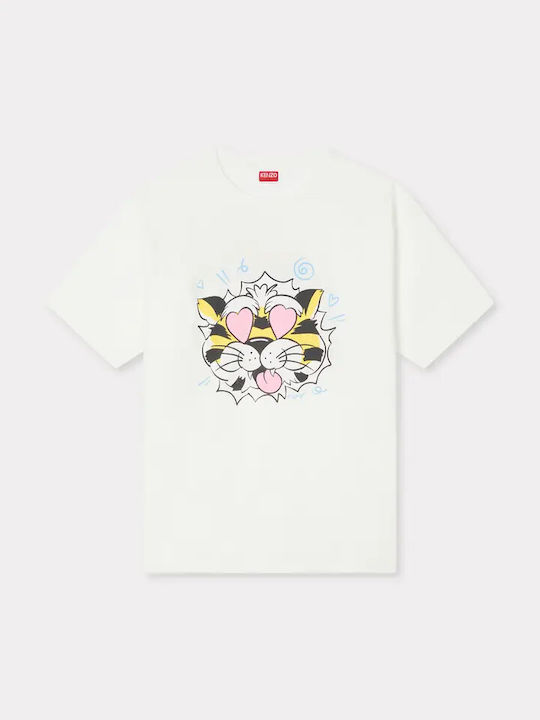 Wild Tiger T-shirt Off White FG55TS4034SG