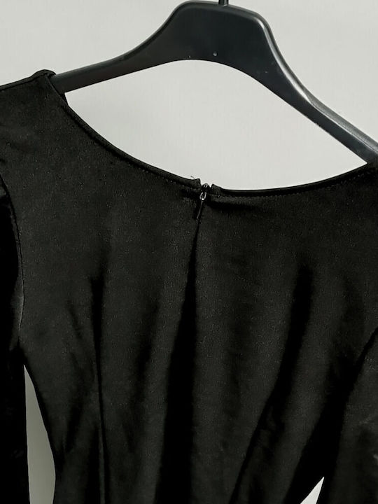 Mini Abendkleid mit Schlitz Black