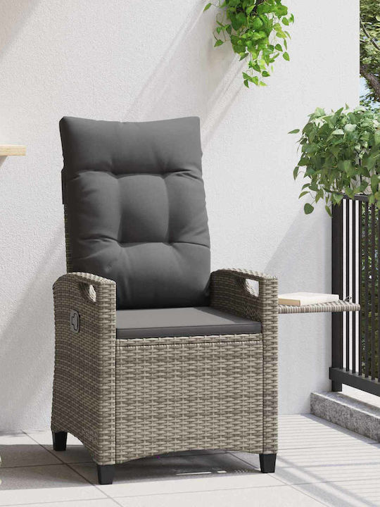 Scaun de exterior Metalic Gray 56x60x112cm